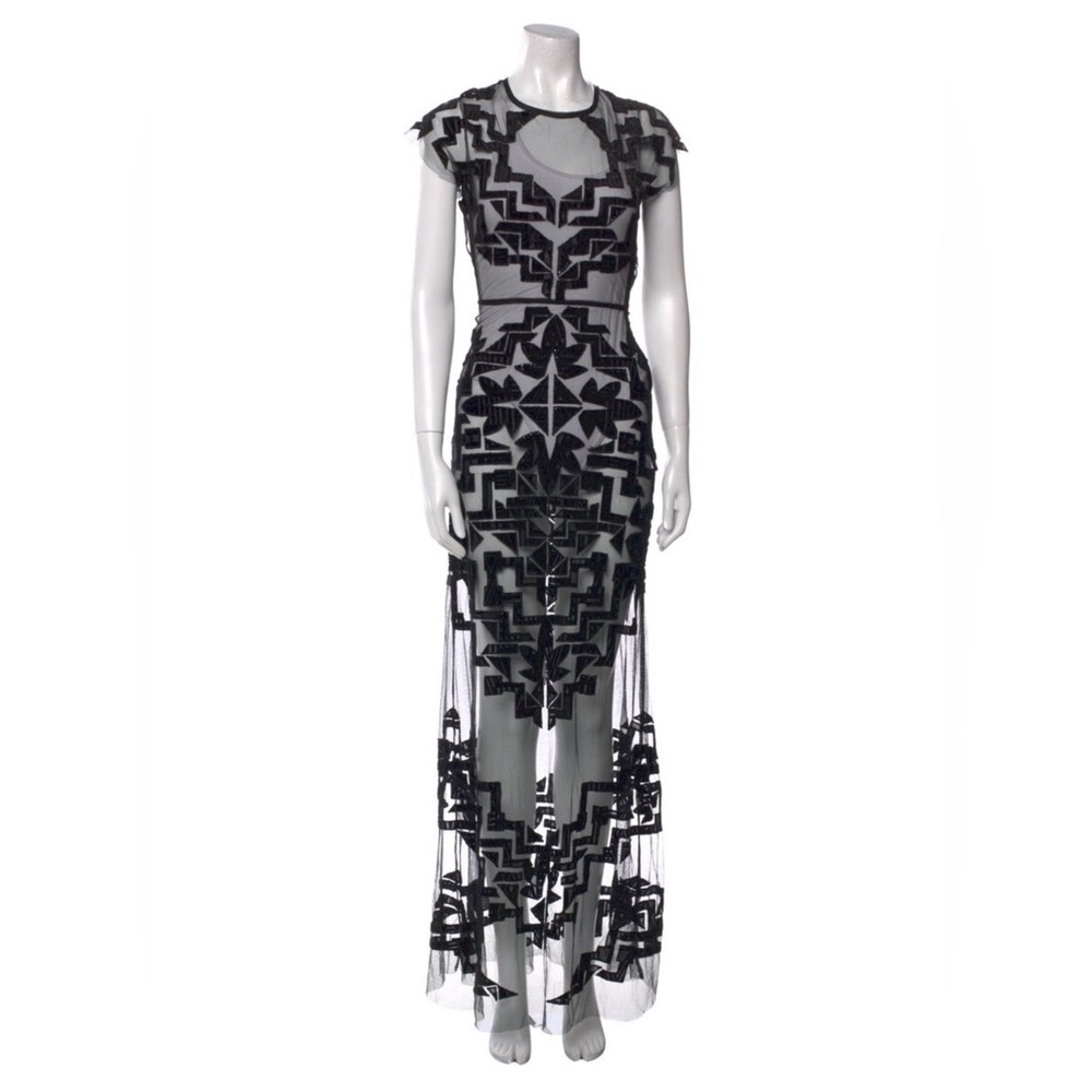 For Love And Lemons Black Sheer Maxi Dress
